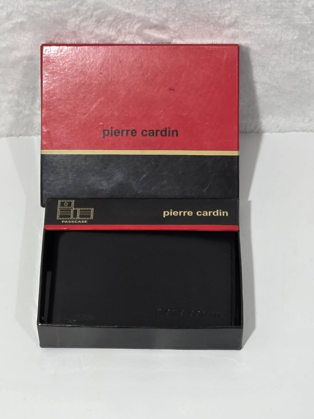 Pierre Cardin Passcase Wallet Men's Black Leather Bifold ID Holder